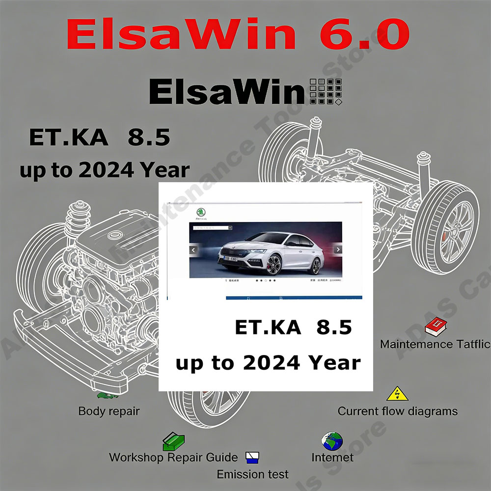 Gadgets For Electronics - 最新のホットカーメンテナンスツール Elsawin 6.0 ETKA 8.5 自動車修理ソフトウェア