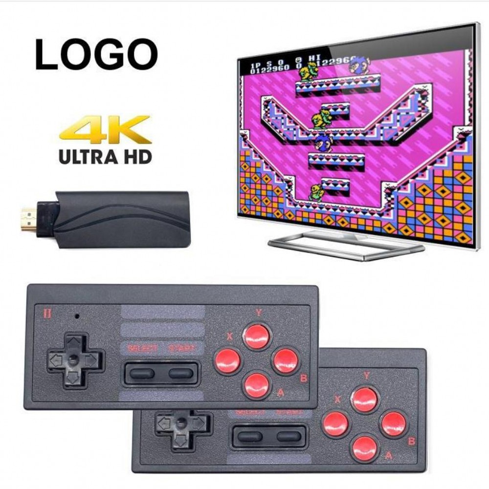 Retro Game Controller Usb - Y2p 4K USBワイヤレスコンソール,クラシックゲーム,HDMI出力付き8ビットミニレトロコントローラー,デュアルhdプレーヤー