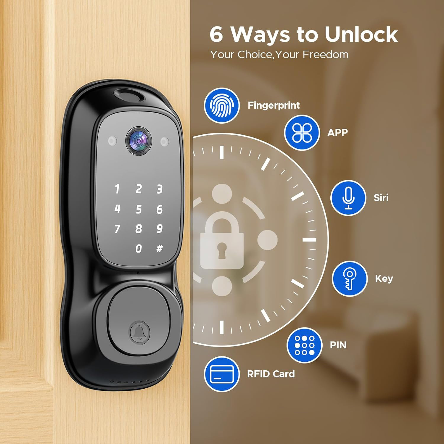 Tuya Wifiスマートドアロック ‎ カメラ＆ドアベル多 - Electronics & Gadgets Charging Gocable 8 In 1 Edc 100W Cable のレビューと価格