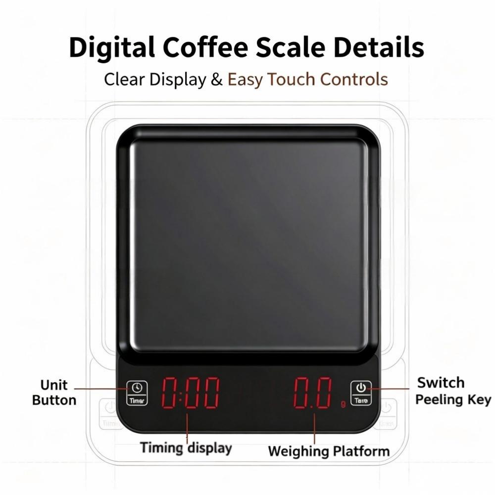 3kg/0.1g高精度デジタルコーヒースケール、LEDポータ - Electronics & Gadgets Charging Gocable 8 In 1 Edc 100W Cable のレビューと価格