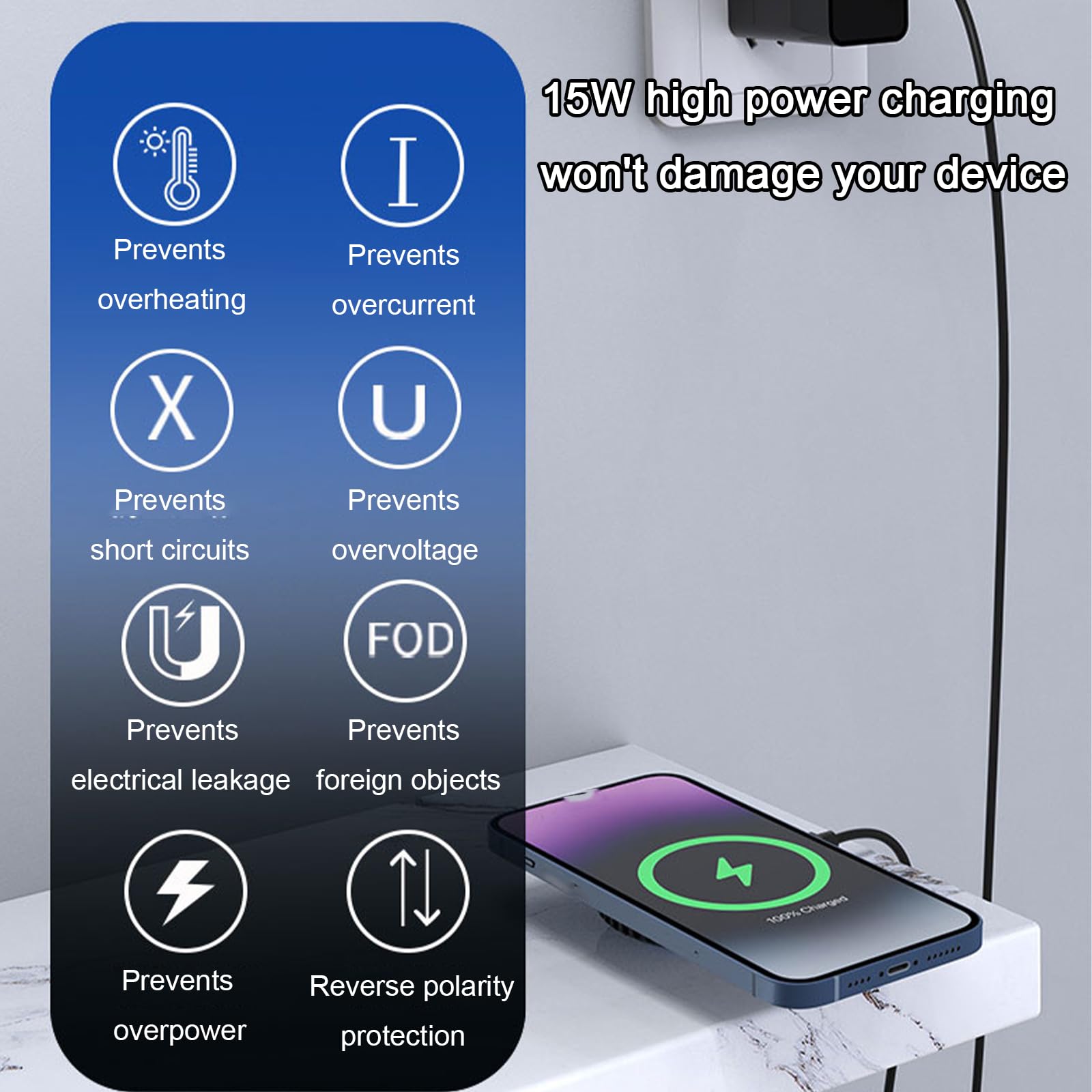 15Wワイヤレス充電器、補助冷却ファン付き2-in-1磁気誘 - Magnetic Charging Cable のレビューと価格
