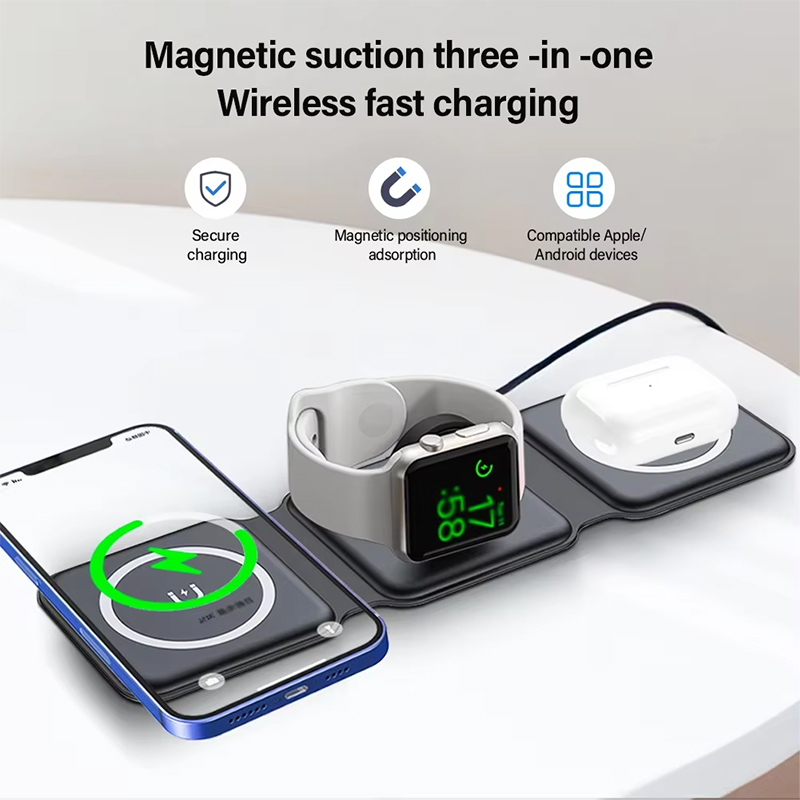ユニバーサルQi2磁気折りたたみ式充電ステーション、iPho - Magnetic Charging Cable のレビューと価格