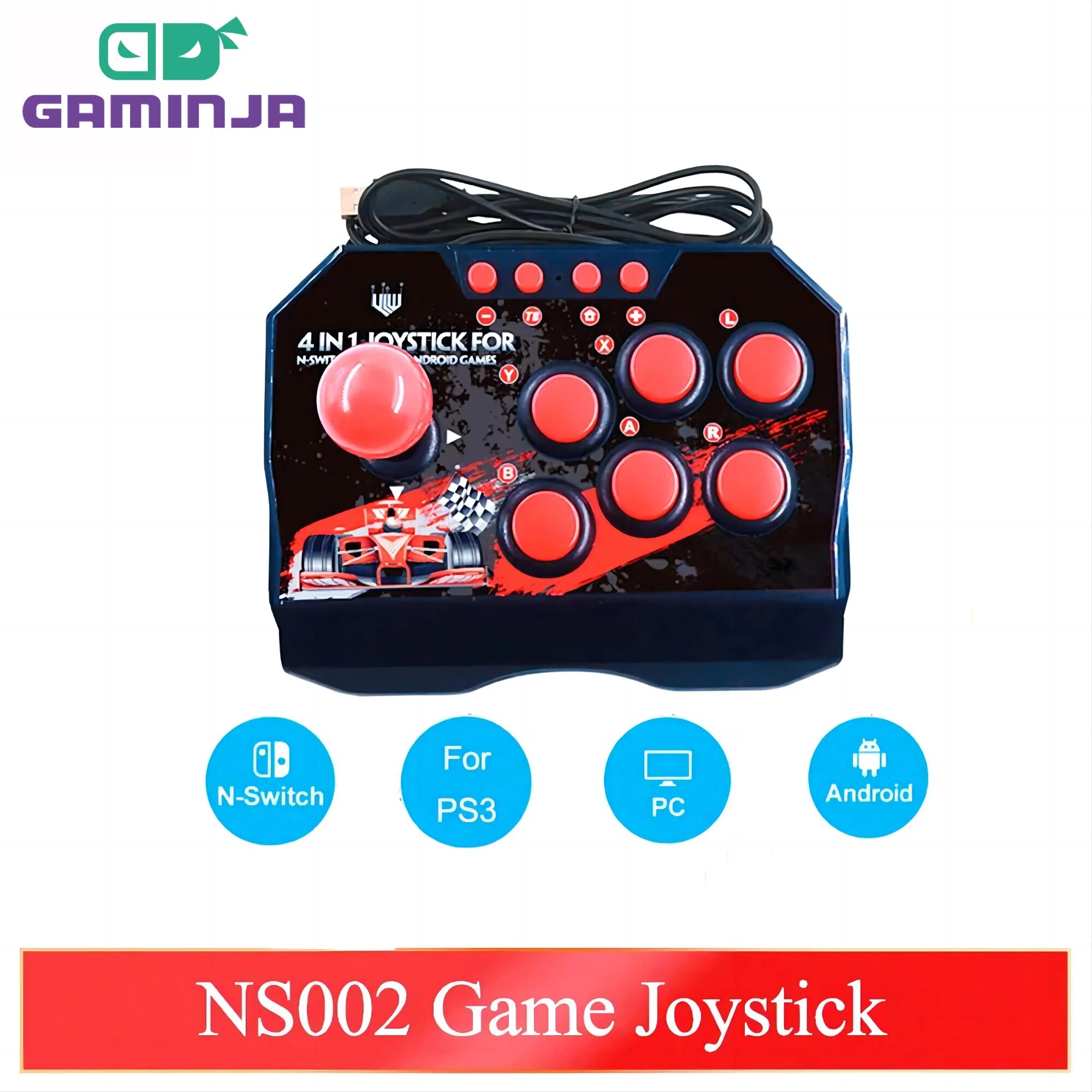 Gaminja ns002 4 in 1レトロなアーケードコ - Retro Game Controller Usb のレビューと価格