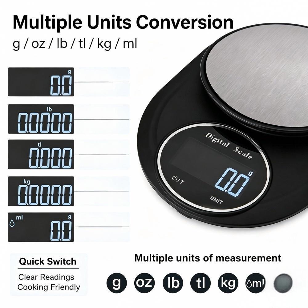 2KG 0.1g ミニポータブルデジタルキッチンスケール、丸 - Electronics & Gadgets Charging Gocable 8 In 1 Edc 100W Cable のレビューと価格