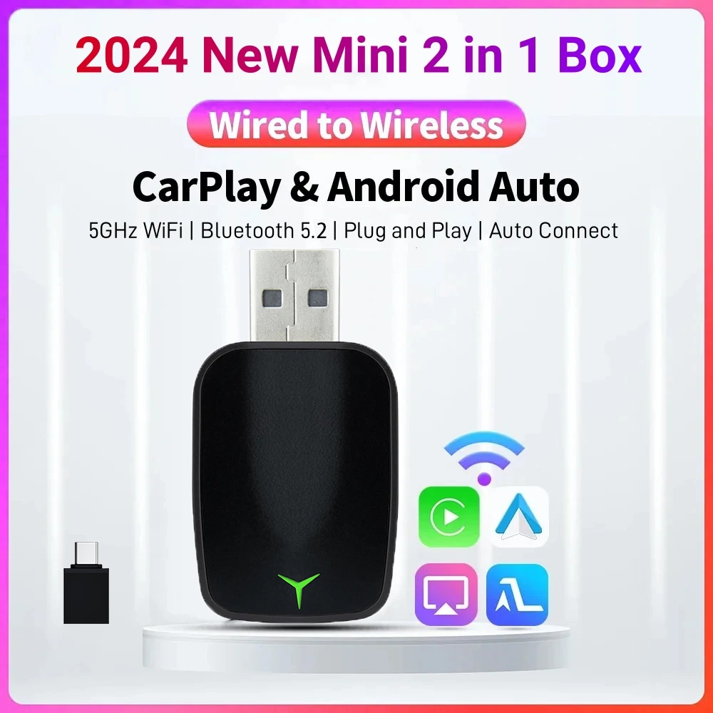 新しい有線からワイヤレス Carplay Android 2 - Gadgets For Electronics のレビューと価格