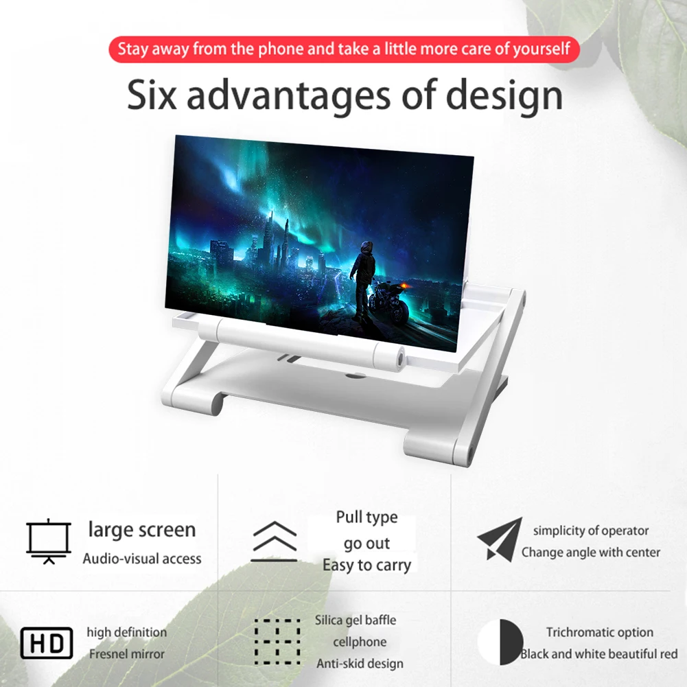 3D HD携帯電話スクリーンアンプ、折りたたみ式携帯電話拡大 - Digital Magnifier Reading のレビューと価格